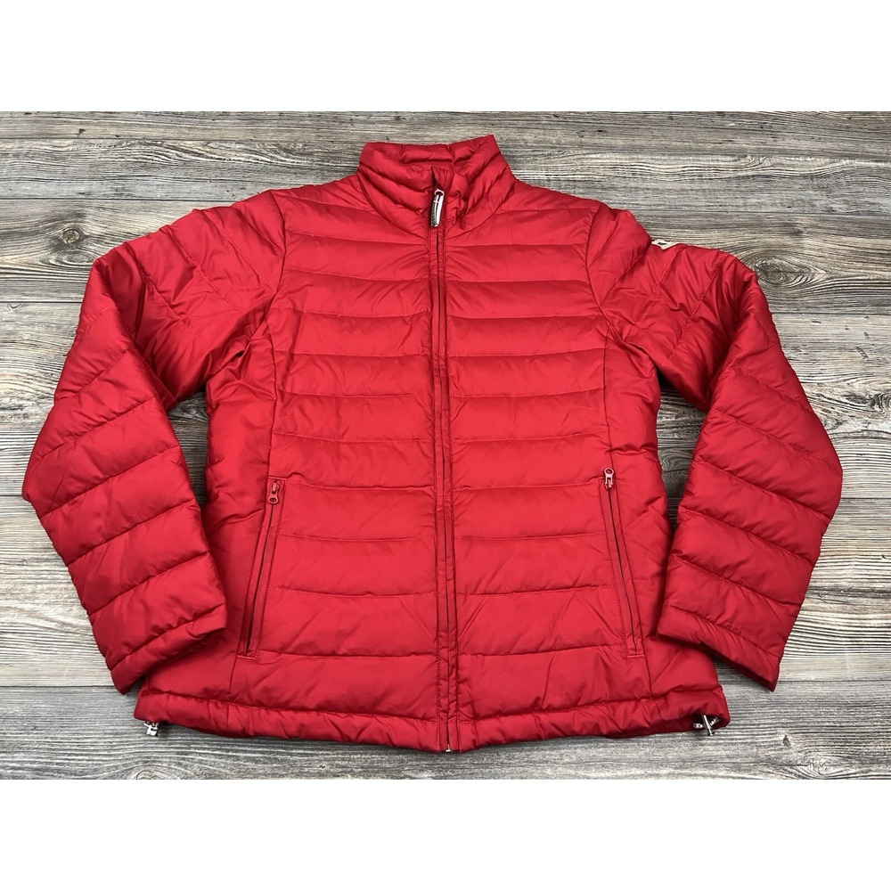 Vtg Dolomite Womens M‎ Red Duck Down Puffer Jacket Size M Gorpcore Outdoor Ski